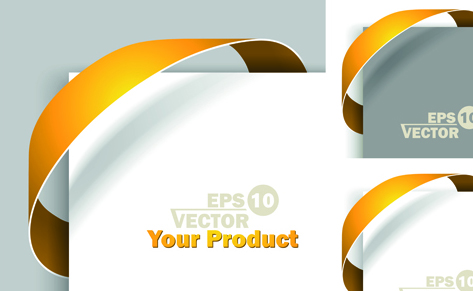 Various Stylish paper labels vector 09