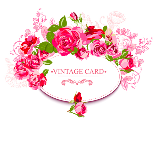 vintage roses creative cards card beautiful 
