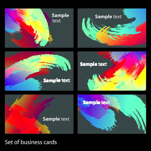 Abstract style Business Card Art vector 01