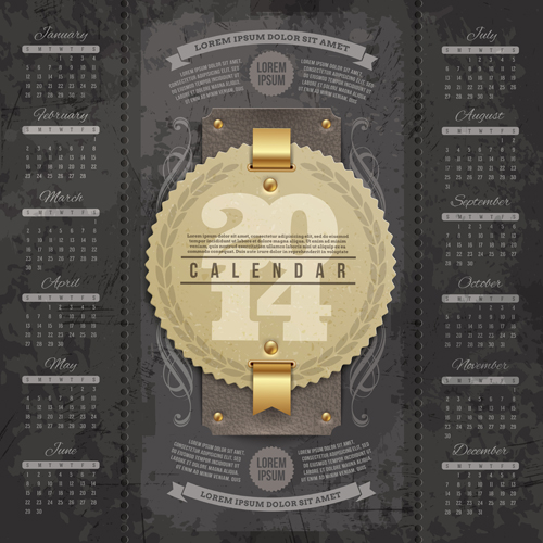 Calendar 2014 vector huge collection 40