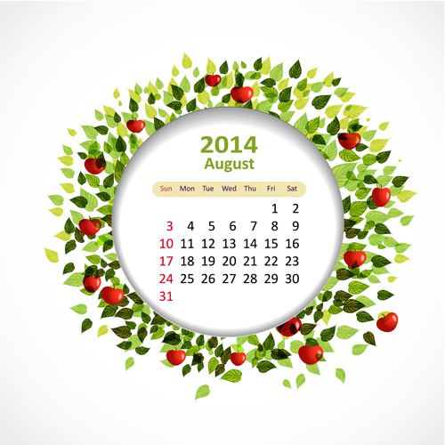 Calendar 2014 vector huge collection 55