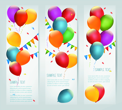 holiday colored banner balloons 