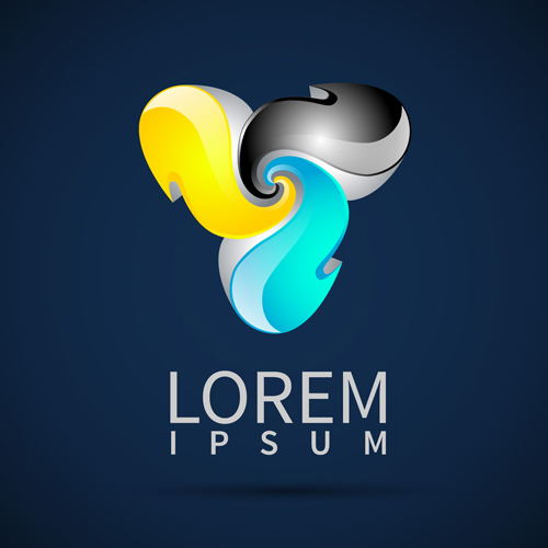 Colored company logos creative design 03