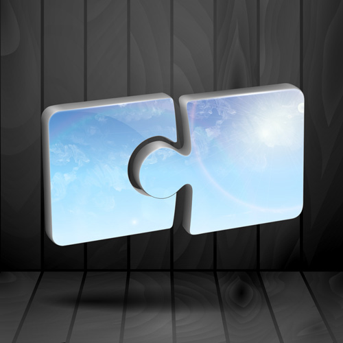 Concept puzzle template business vector 07 Concept puzzle template business vector 07