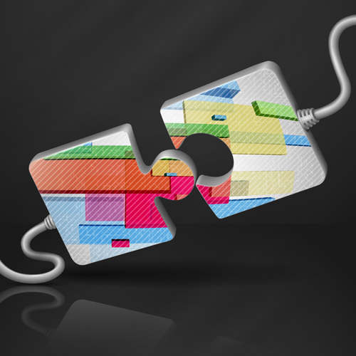 Concept puzzle template business vector 09 Concept puzzle template business vector 09