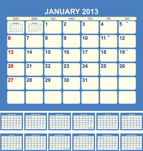 elements element creative calendars calendar 2013 