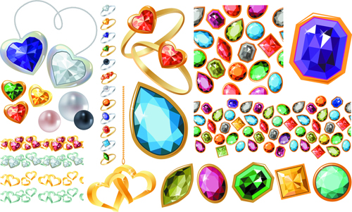 Creative jewels vector set 02