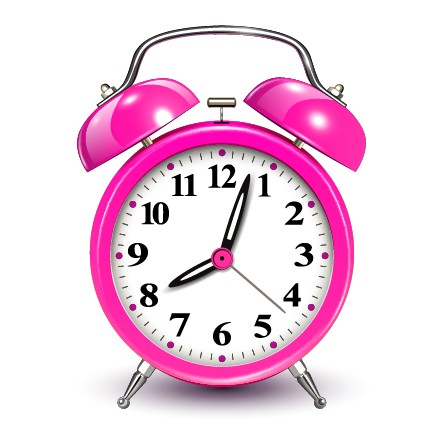pink cute alarm clock 