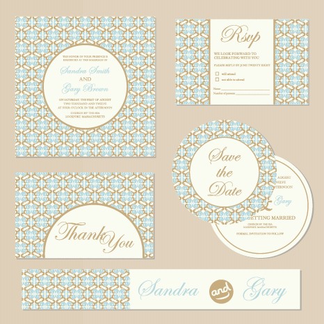 Floral retro cards with element vector