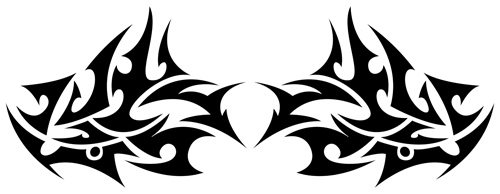 Floral tribal tattoo vector material 09