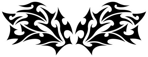 Floral tribal tattoo vector material 11 Floral tribal tattoo vector material 11