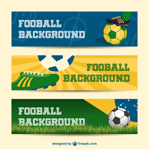 vector material football banner background 