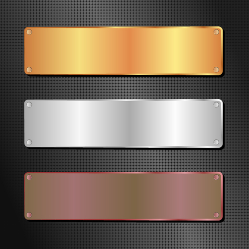 Glass textured vector banners material 01