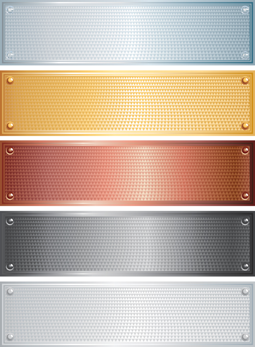 Glass textured vector banners material 02