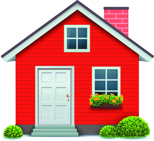 Different Houses design elements vector 05