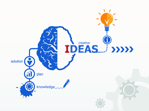 Idea structure infographic creative vector 01