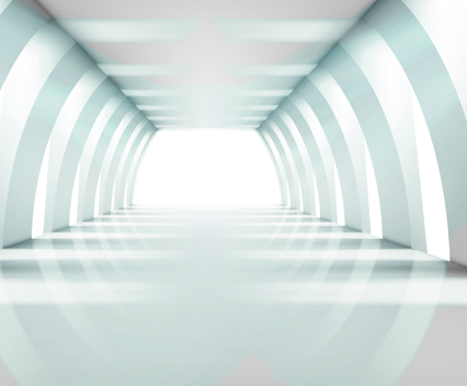 Spacious Bright of empty room vector 01