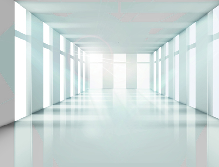 Spacious Bright of empty room vector 03