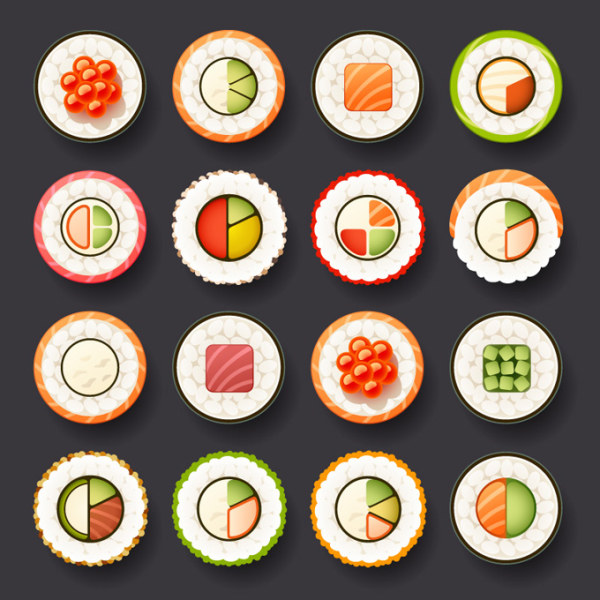 Vector Icon sushi japan icons 