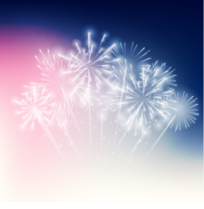 light color Fireworks colored background 