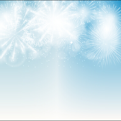 Light colored fireworks background art vector 07