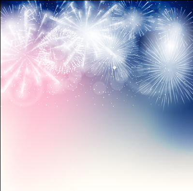 Light colored fireworks background art vector 09