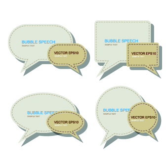 Creative paper labels vector 04