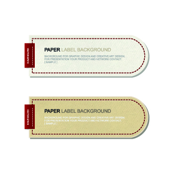 Creative paper labels vector 05