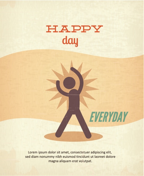 People vintage styles cover vector set 02