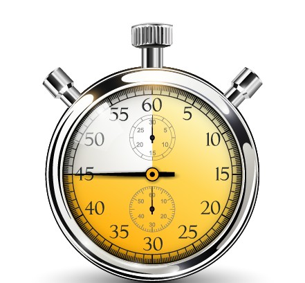 Realistic stopwatch creative vector set 04