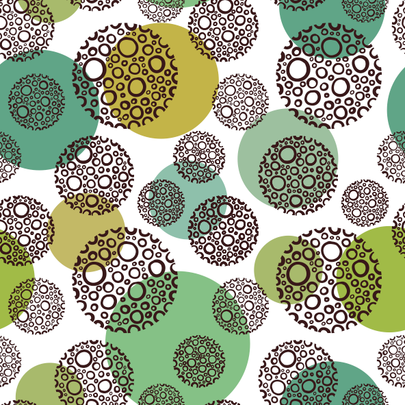 Round abstract pattern vector graphics