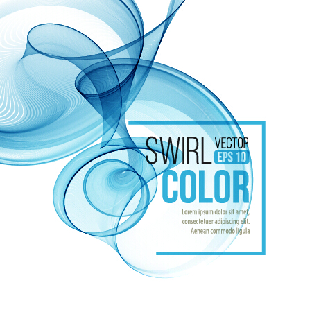 Smoke swirl abstract background vector 01