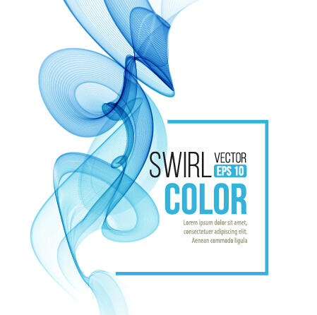 Smoke swirl abstract background vector 03