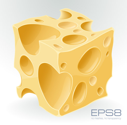 Tasty cheese vector illustration 02