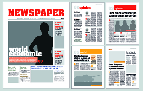 typesetting templates paper newspaper 