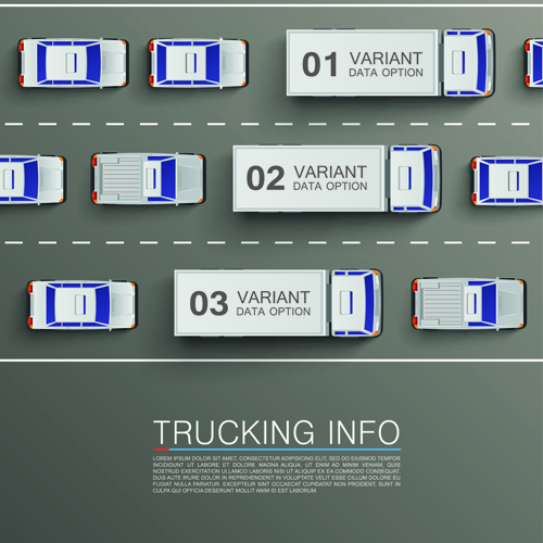 trucking material infographics 