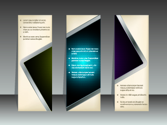 Abstract vertical banners design vector 03