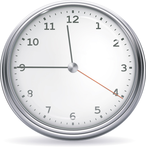 Wall clock vector design material