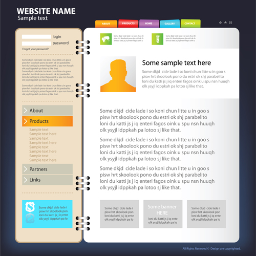 web template site button 