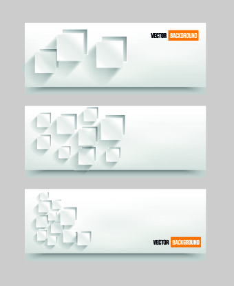 White banner vector 05