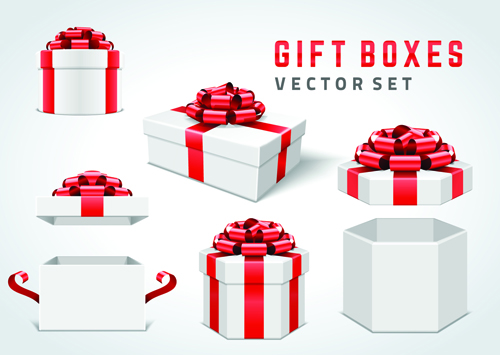 white red gift box bow 