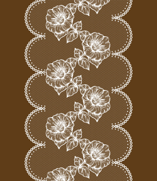 White lace with flower design vector - WeLoveSoLo