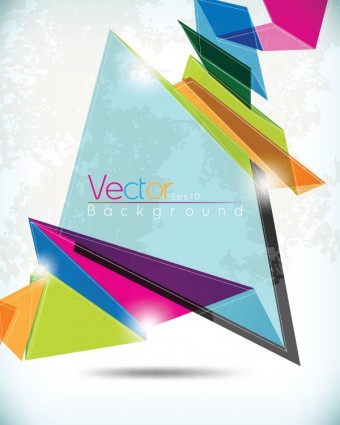 Modern origami with grunge background vector Modern origami with grunge background vector