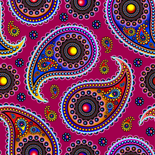 ornate paisley pattern  Seamless vector 01