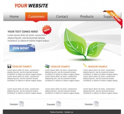 Eco theme website template vector Eco theme website template vector