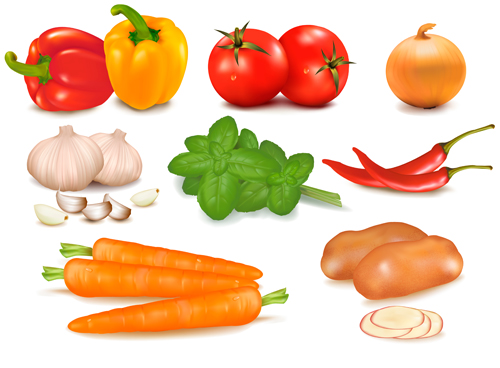 Set of Different Vegetable mix vector 02
