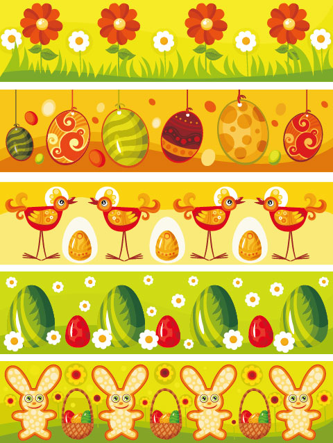 Cute Cartoon benner 01 vector