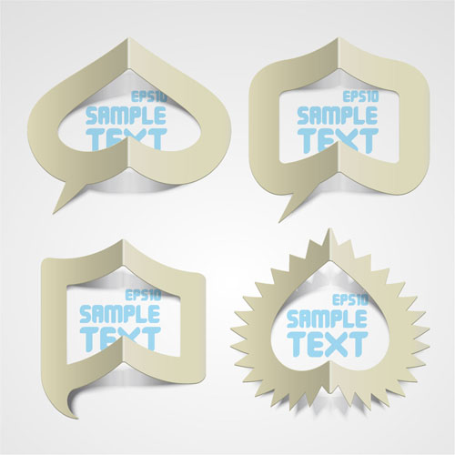 Elements of Creative Stickers labels vector 01