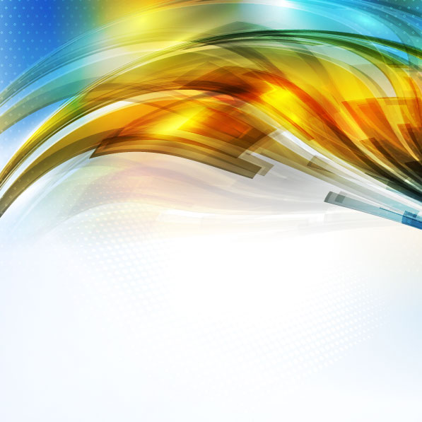 gold Waves vector background 02