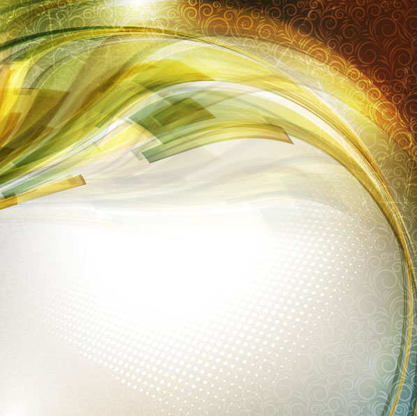 gold Waves vector background 03